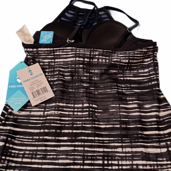 Free country high nwt neck braided tankini top - Picture 9 of 11